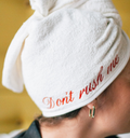 Embroidered Hair Towel - Choose Your Phrase