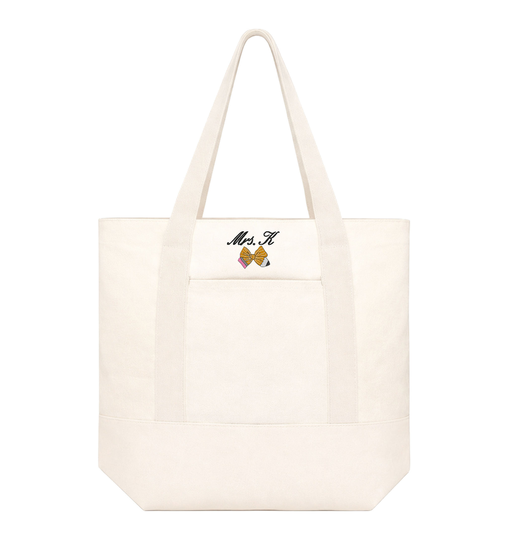 Teacher Appreciation Signature Canvas Tote