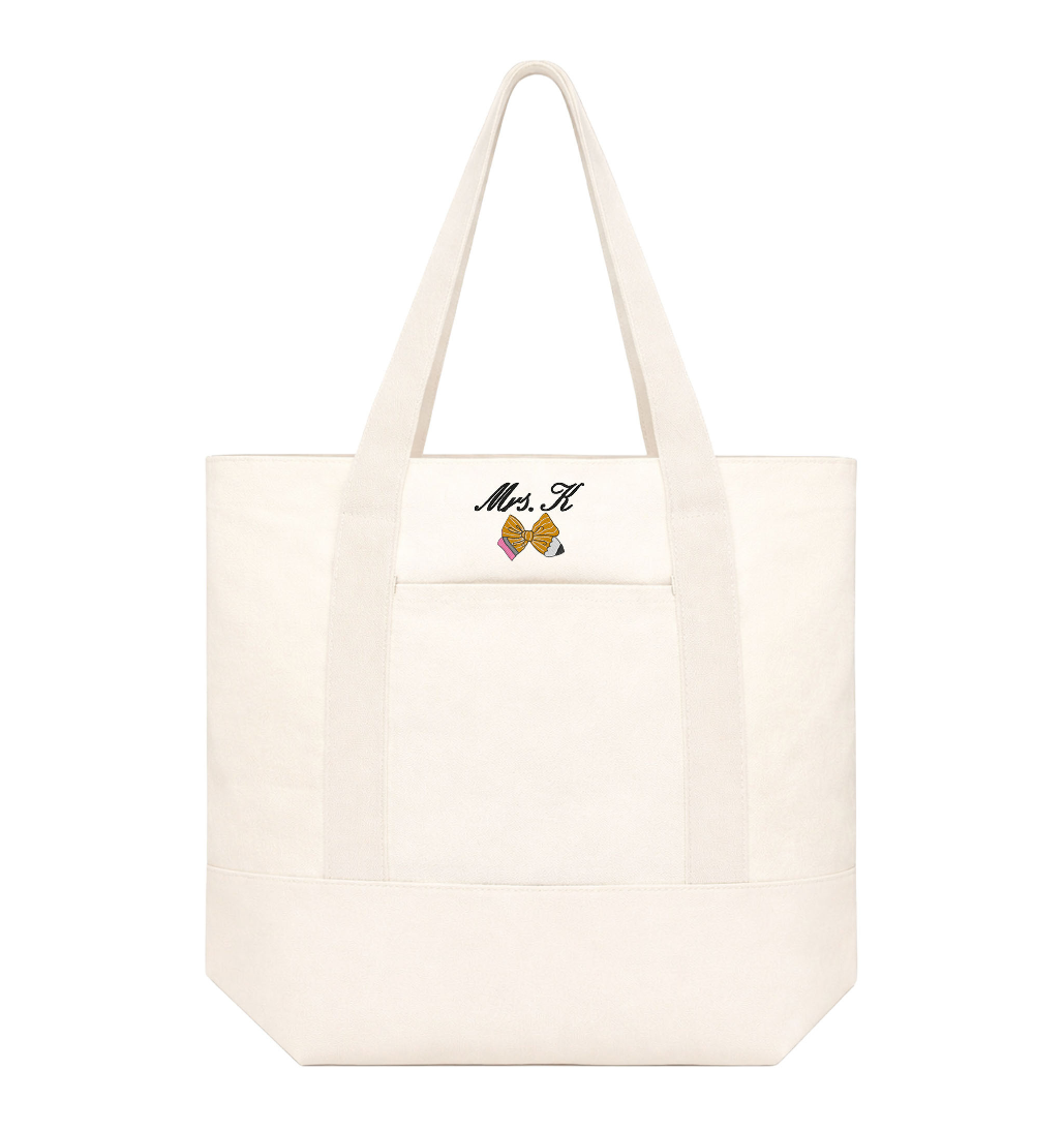 Teacher Appreciation Signature Canvas Tote