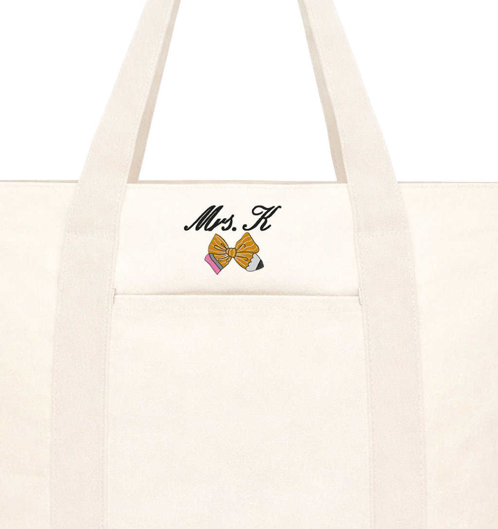 Teacher Appreciation Signature Canvas Tote