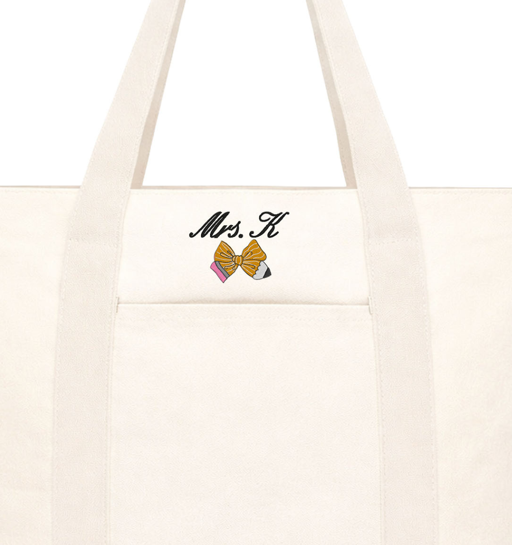 Teacher Appreciation Signature Canvas Tote