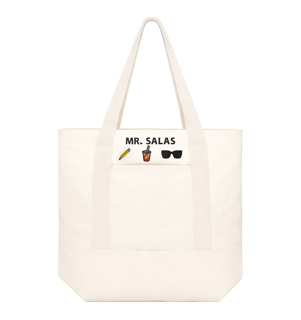 Teacher Appreciation Small Essentials Canvas Tote - Choose Your Icons