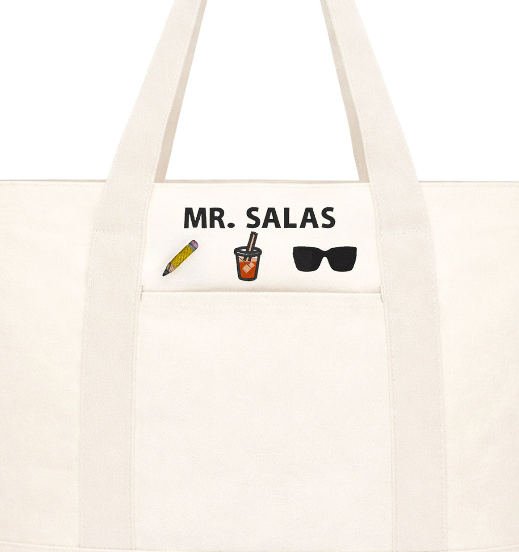 Teacher Appreciation Small Essentials Canvas Tote - Choose Your Icons