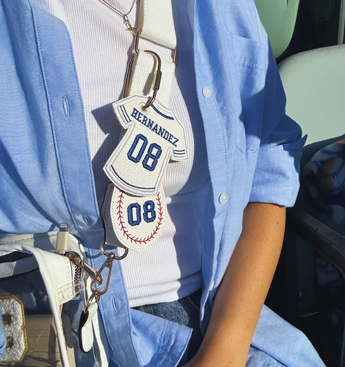 Custom Baseball Jersey Keychain