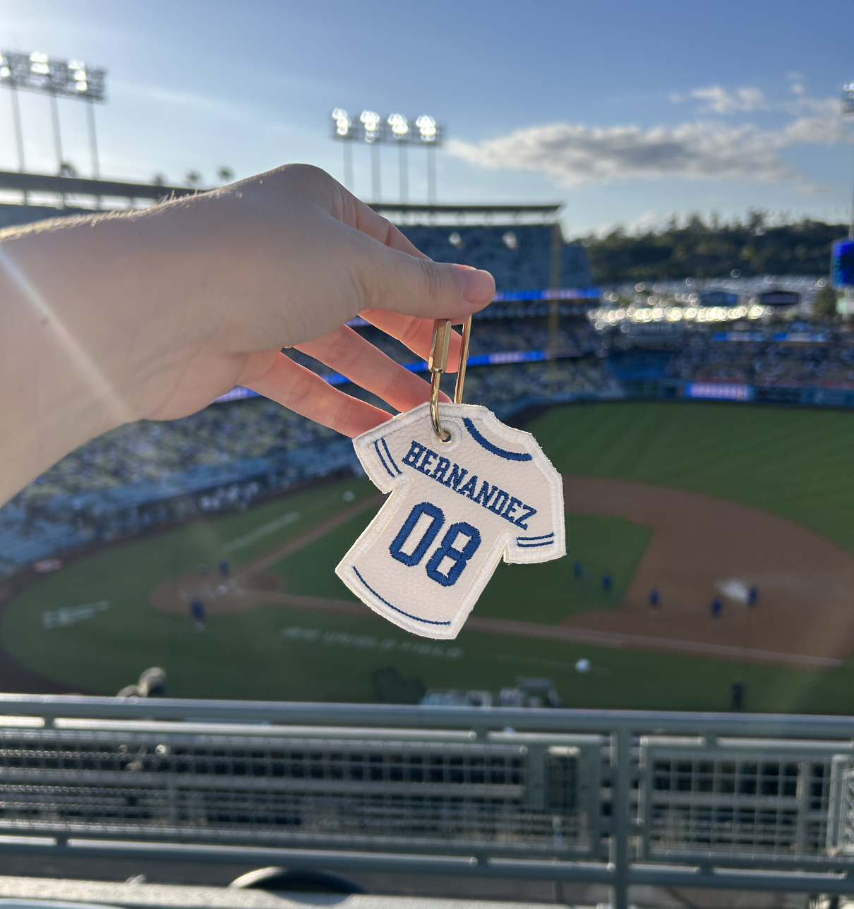 Custom Baseball Jersey Keychain
