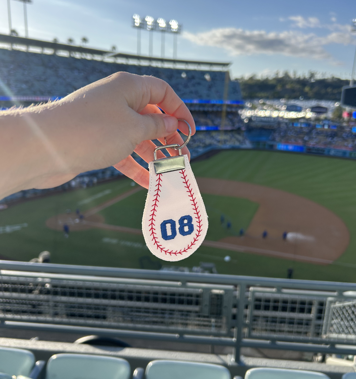 Custom Number Baseball Keychain ⚾️