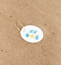 Summer Travel Bag Tag – Personalized Luggage Tag with Gold Carabiner