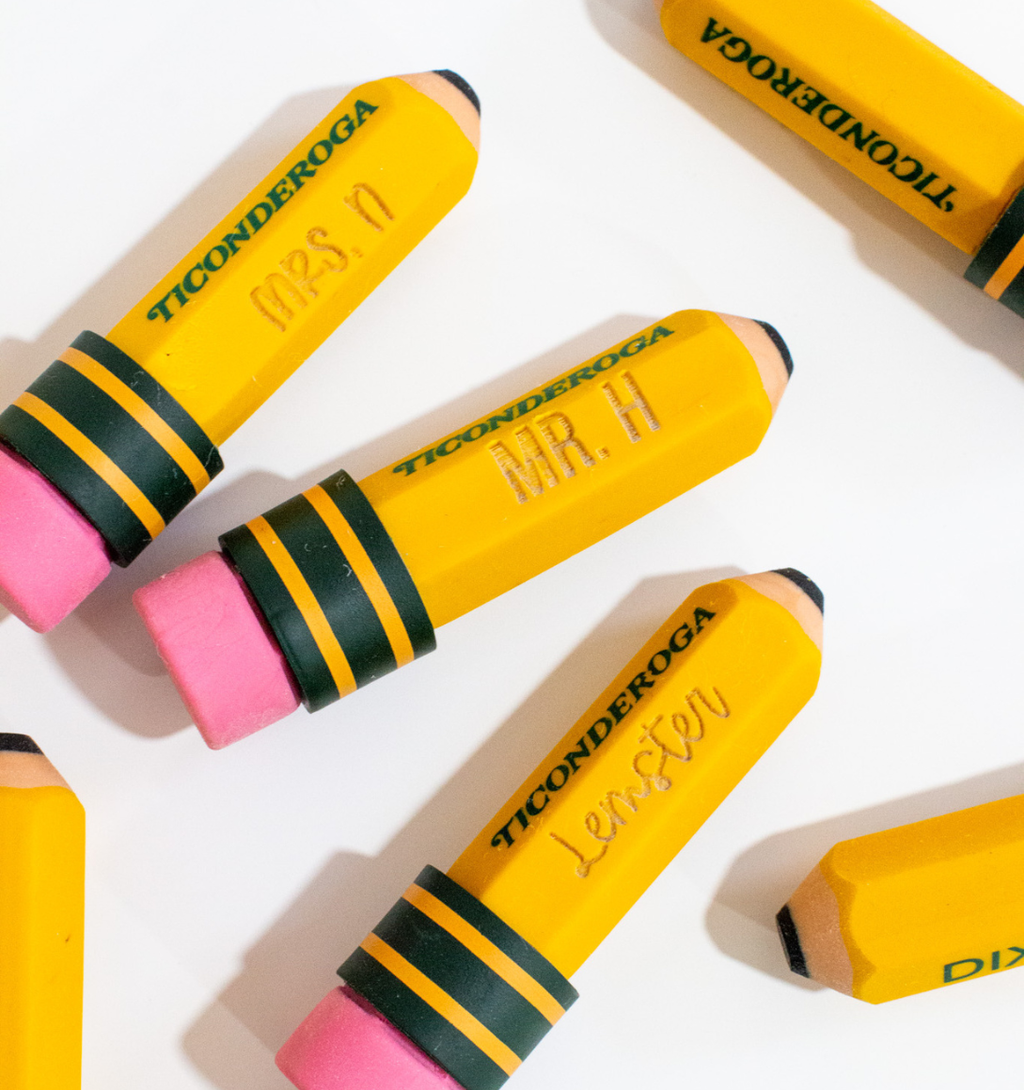 Custom Engraved Pencil Erasers