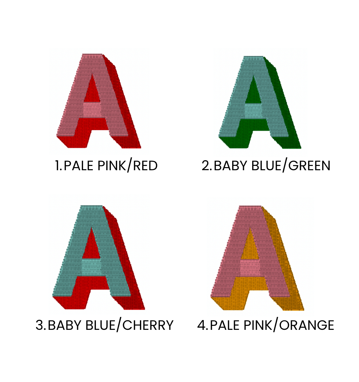 Colorblocked Initial Cocktail Napkins