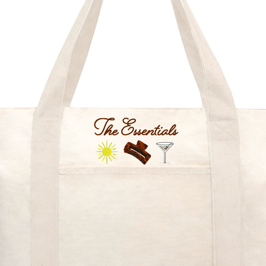 Large Essentials Canvas Tote - Choose Your Icons