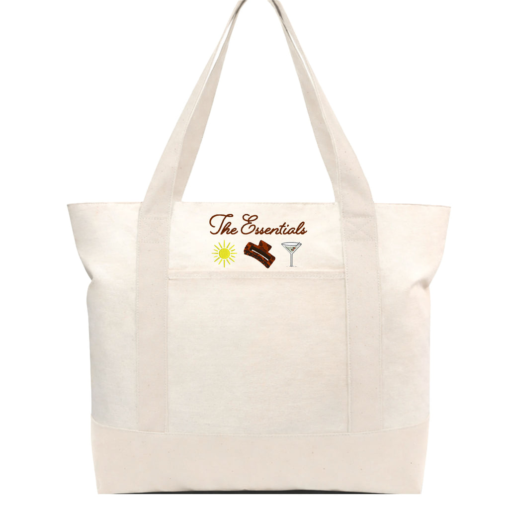 Large Essentials Canvas Tote - Choose Your Icons
