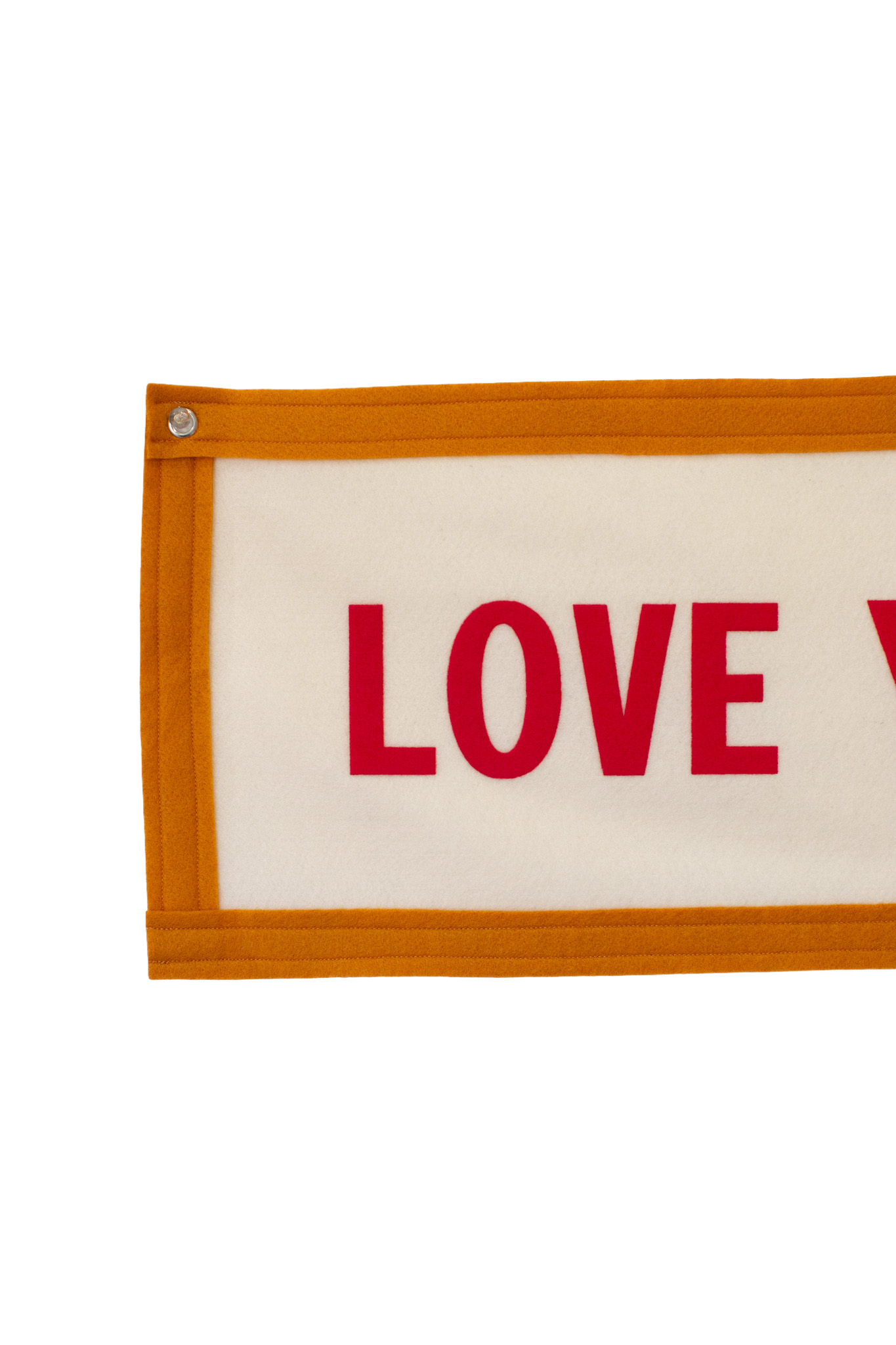 Love You Bye Felt Banner